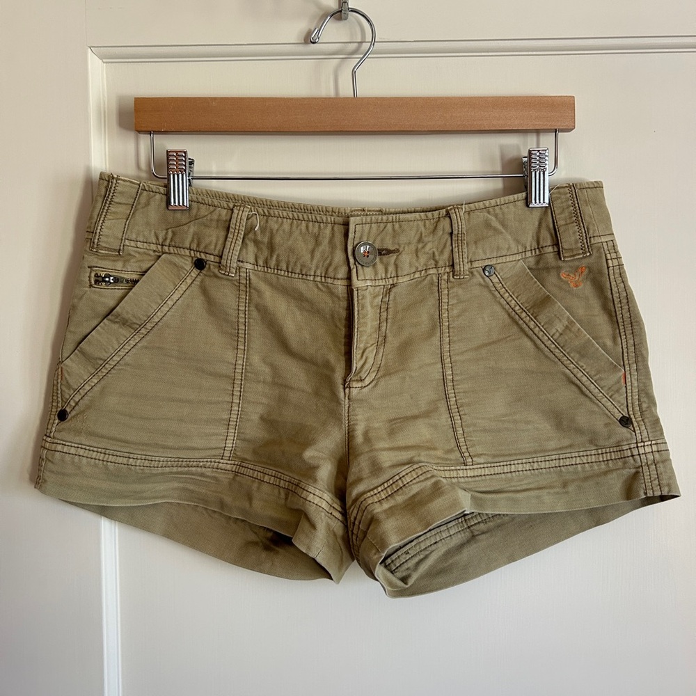 American Eagle Outfitters Mini Khaki Cargo Shorts